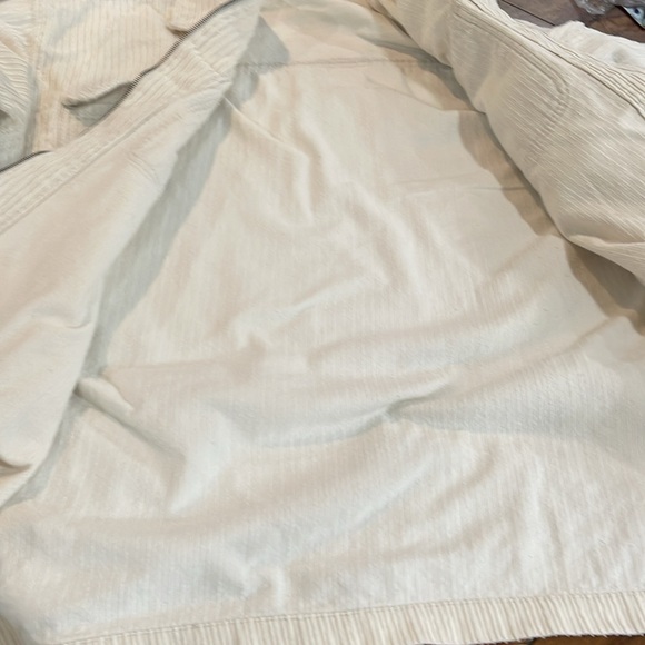 Vintage Anchor Blue Corduroy Shirt Relaxed Oversized jacket cream beige sz L - Picture 10 of 12
